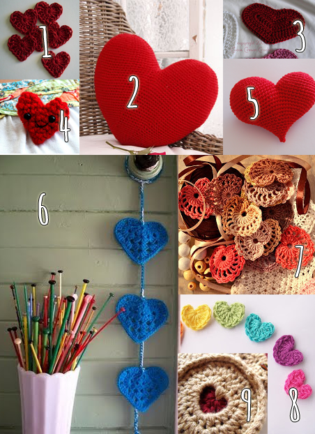 Crochet roundup: Free heart patterns