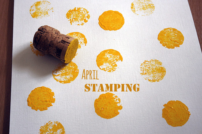 Learning stamping in April on Crafting Fingers