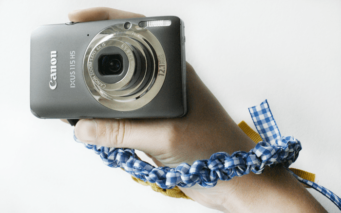 Macrame camera strap