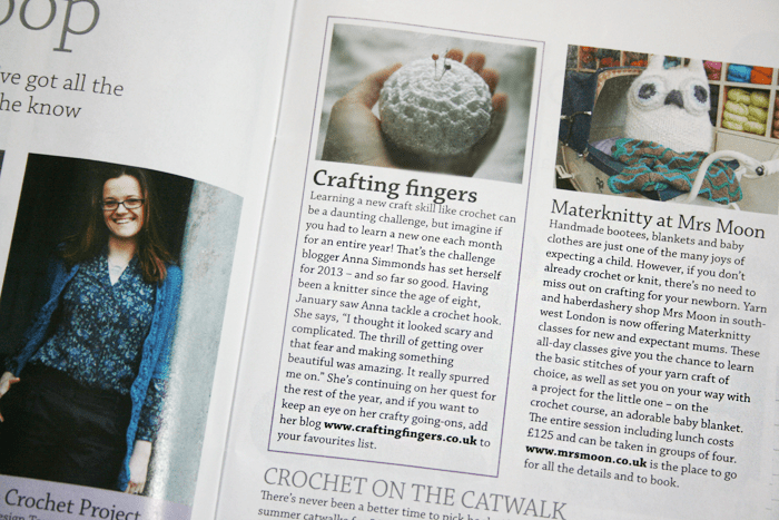 Crafting Fingers in Knit Now magazine