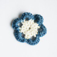Two-Tone Crochet Flower