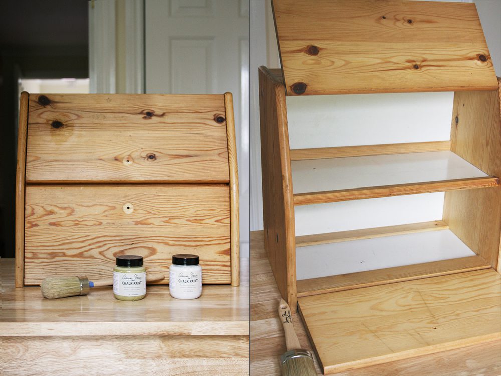 Bread bin before and after Annie Sloan paint | Crafting Fingers