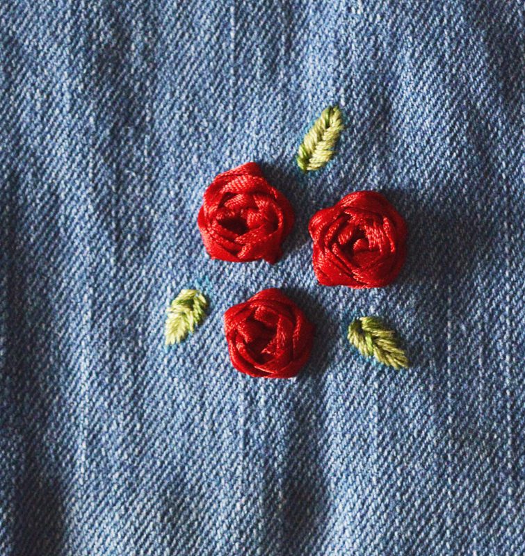 Rose ribbon embroidery | Crafting Fingers