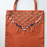 DIY Tote Makeover with Macrame Fringe