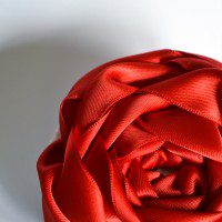 DIY Oversized Ribbon Rose