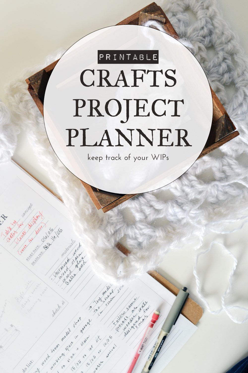 Printable craft project planner |  #crafts #DIY #printable #freebie