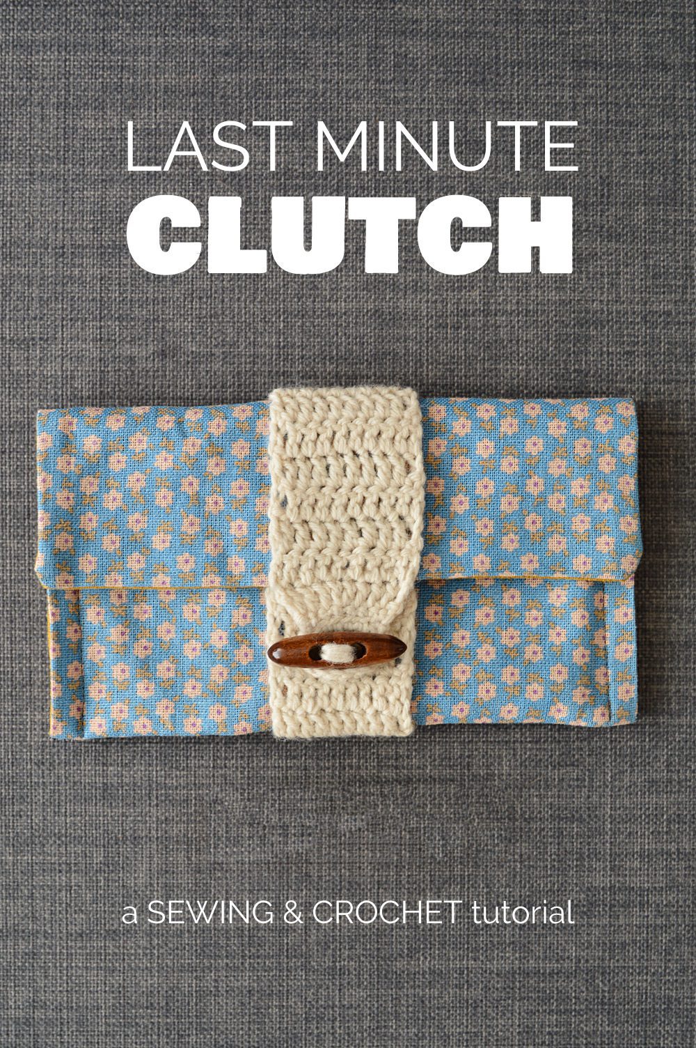 DIY last minute clutch tutorial #sewing #crochet @craftingfingers