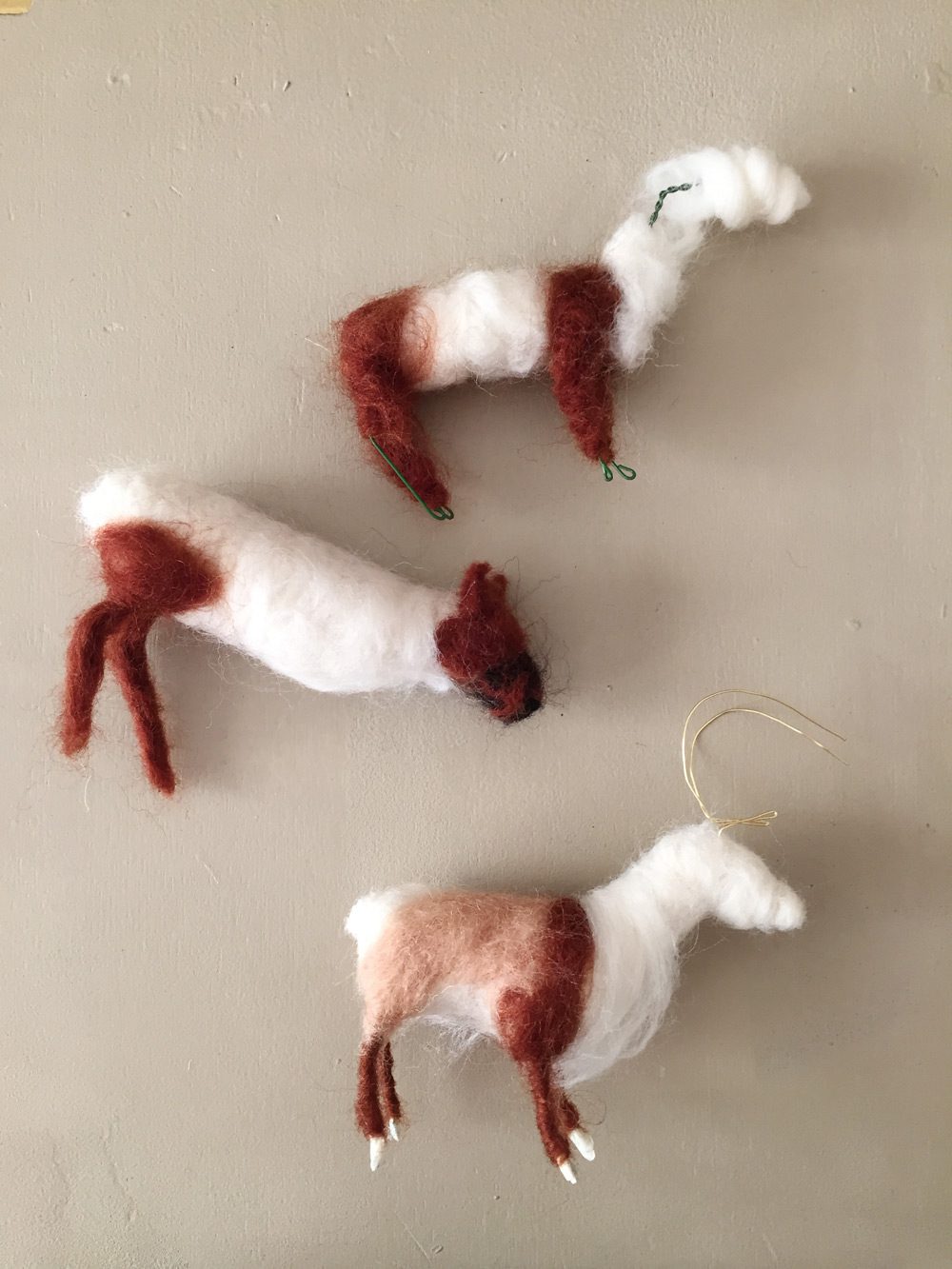 Behind the scenes - designing needle felt reindeer