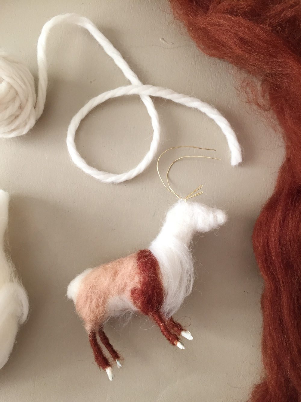 Behind the scenes - designing needle felt reindeer