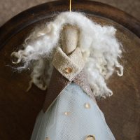 DIY upcycled angel tree topper